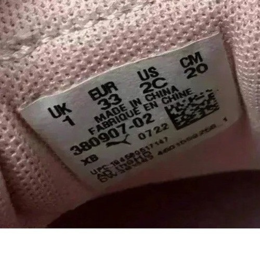 Puma Kids Pink Soft foam Hook and Loop Sneakers Shoes Toddler Size 2C - Picture 7 of 9